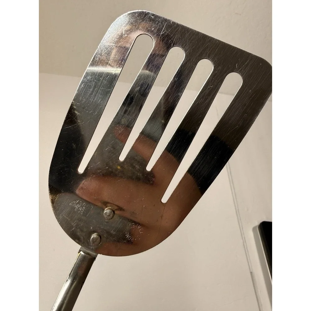 Vintage Foley Slotted Spatula Turner Chrome Plated Cook Food Retro Kitchen USA